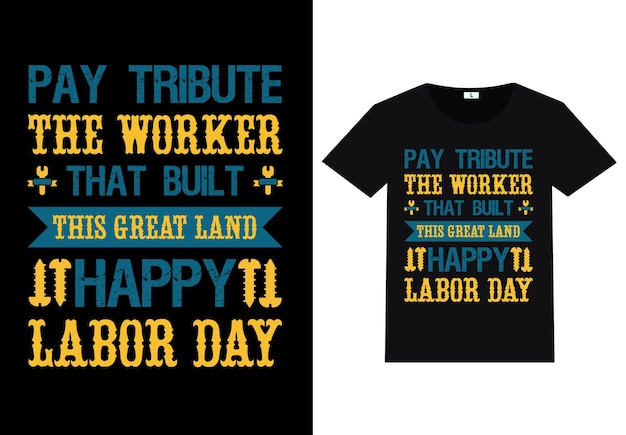 Vector labor day typografie en grafisch t-shirtontwerp