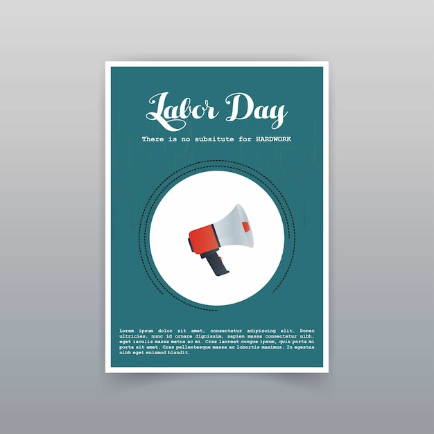 Vector labor day typographic card with creative design vector