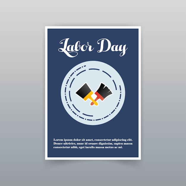 Labor day typographic card with creative design vector 