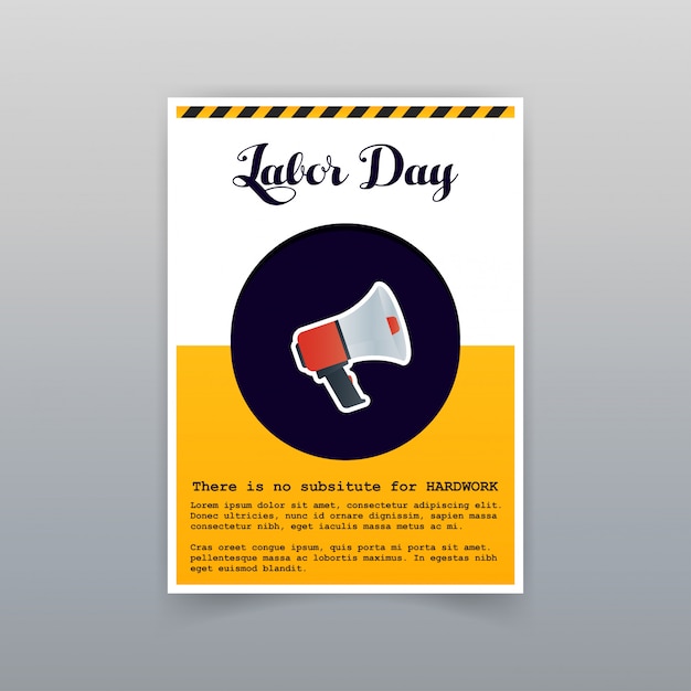 Vector labor day typographic card