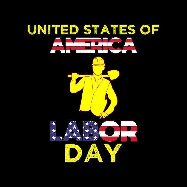 労働者の日のタイポグラフィとグラフィックtシャツのデザイン