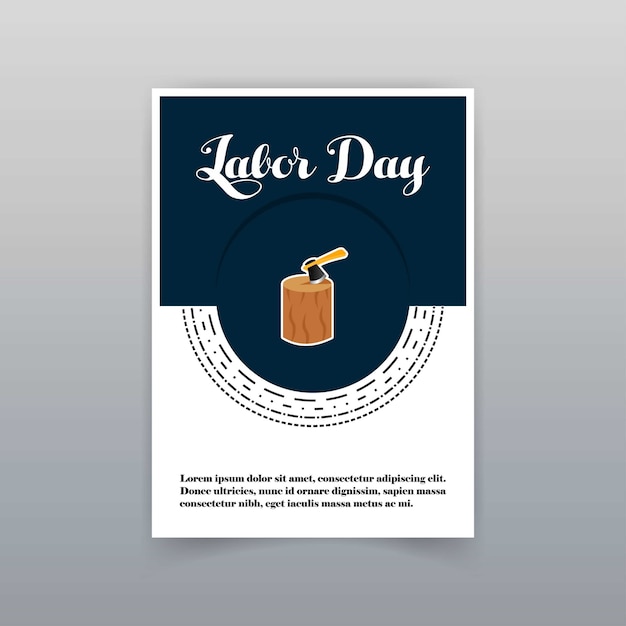 Vector labor day typogrpahic card with dark background vector