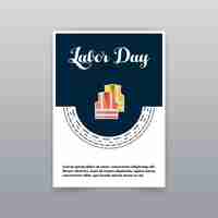 Vector labor day typogrpahic card with dark background vector