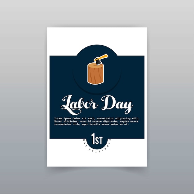 Vector labor day typogrpahic card with dark background vector