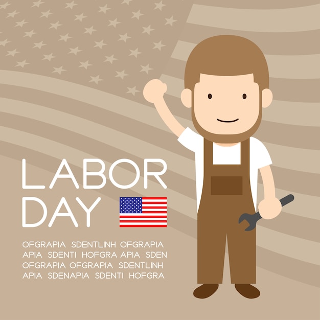 Vector labor day of united states of america