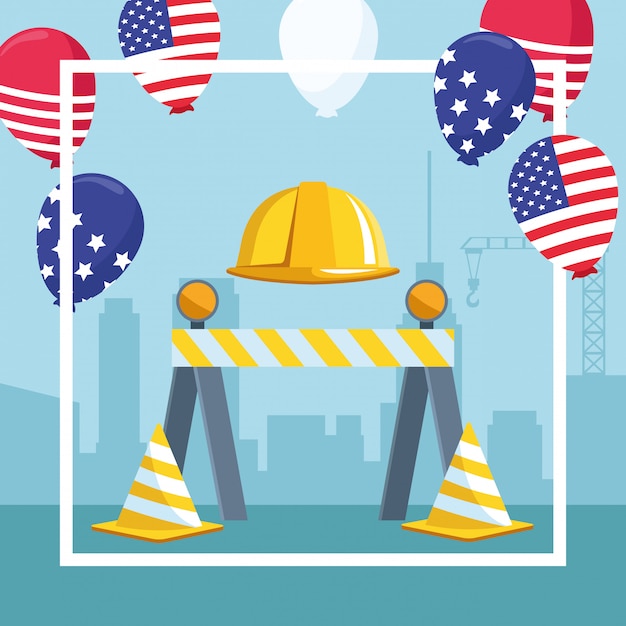 労働者の日アメリカのお祝い漫画