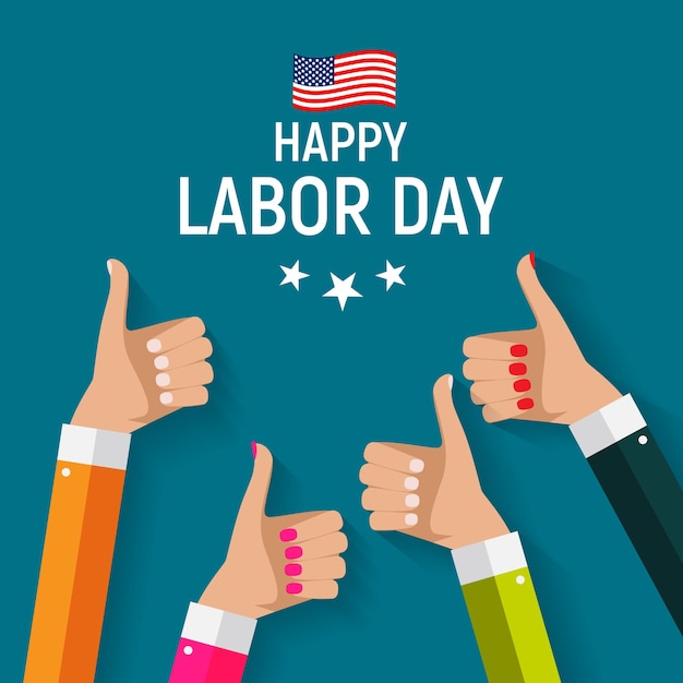 Labor day in usa poster background. vector illustration