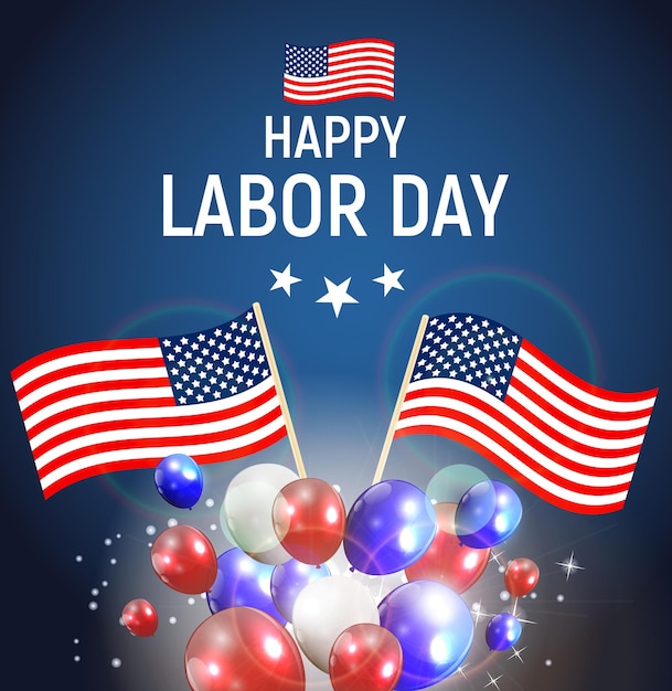 Labor day in usa poster background. vector illustration