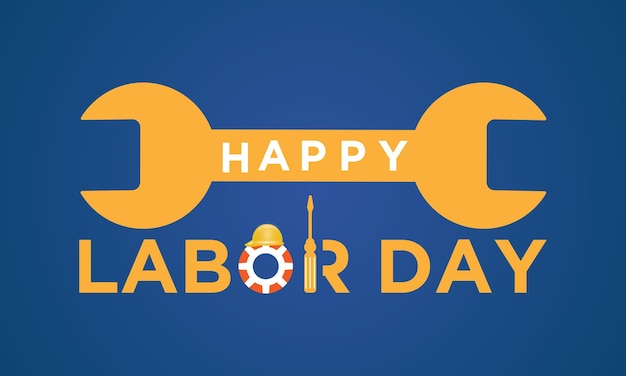 labor day vector banner template Labor holiday concept of work freedom safety vector illustration idea