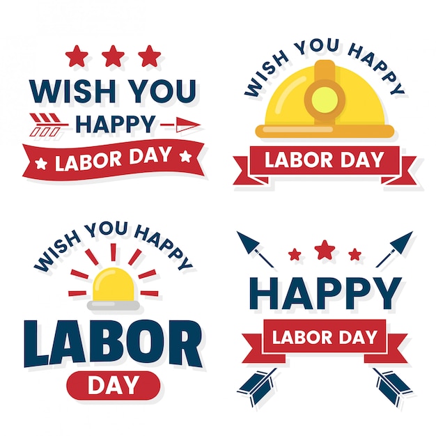 Labor Day Vector label for banner