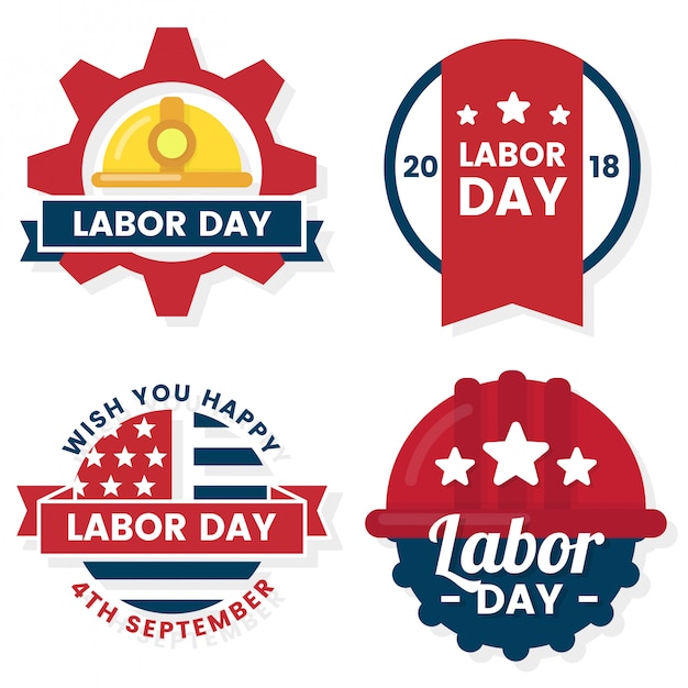 Vector labor day vector label for banner