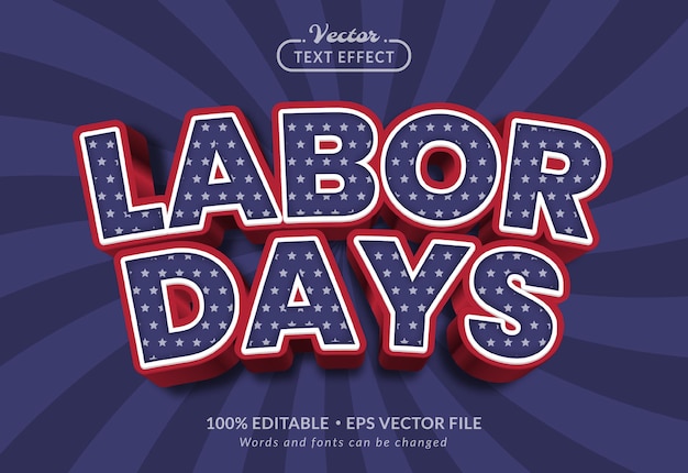 Labor days editable text