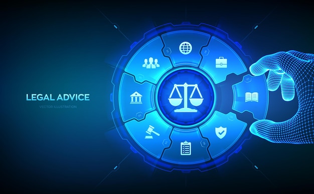 労働法 弁護士 弁護士 法律相談コンセプト インターネット法律サービスとサイバー法律