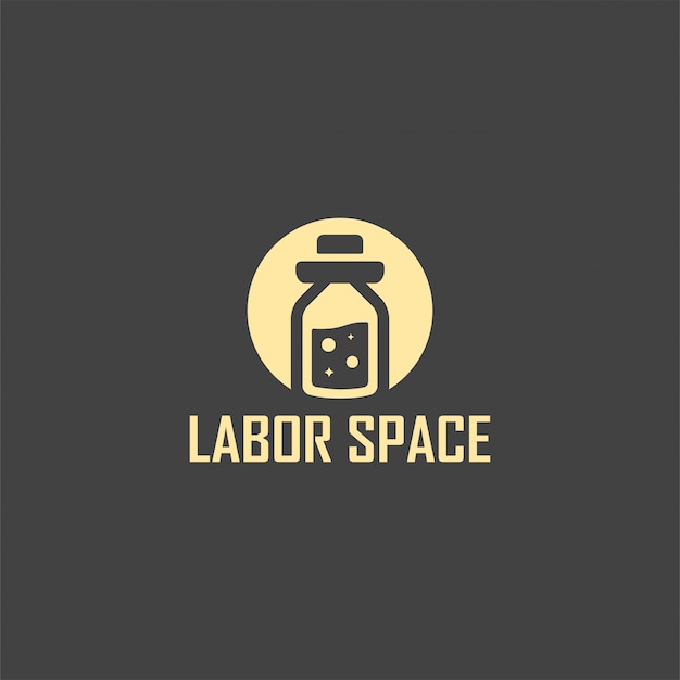 Labor ruimte logo sjabloonontwerp. illustratie. Abstracte laboratorium web pictogrammen en logo.