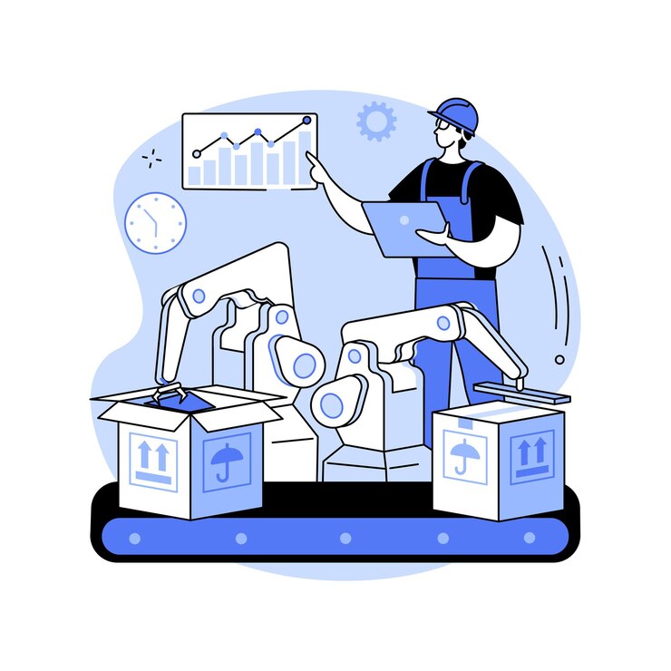 Vector labor substitution abstract concept vector illustration