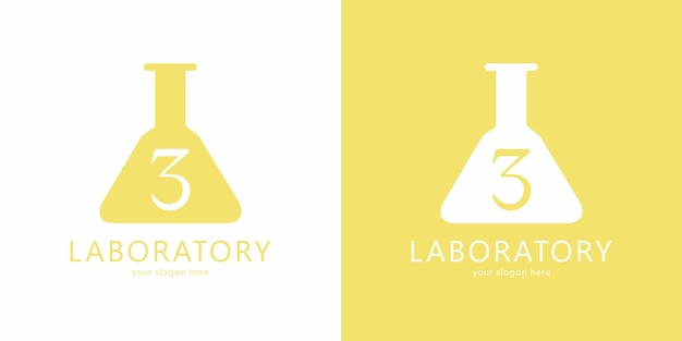 Laboratorium Logo-ontwerp met Letter 3