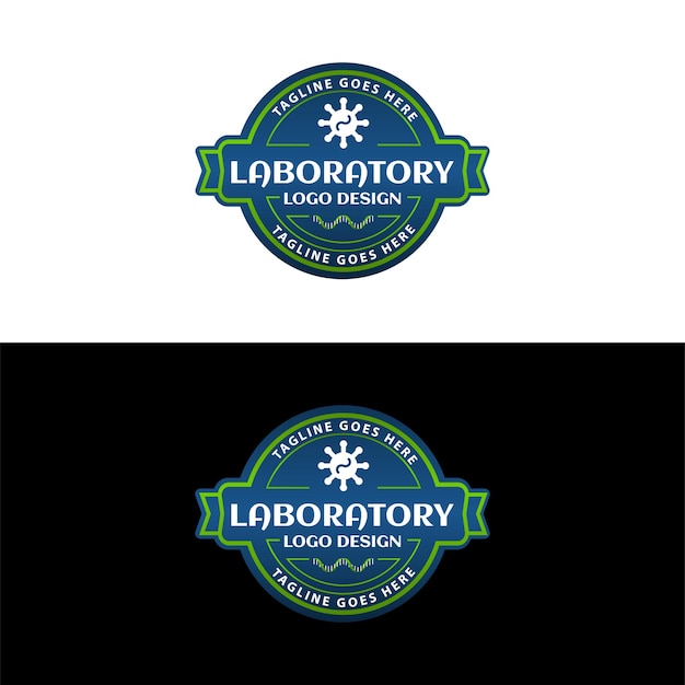 Laboratorium logo ontwerp - rna en dna logo ontwerp met vector formaat