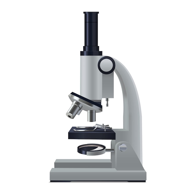 Laboratoriummicroscoop Wetenschappelijke apparatuur voor Clinic School Lab Advertenties Banners Posters Flyers