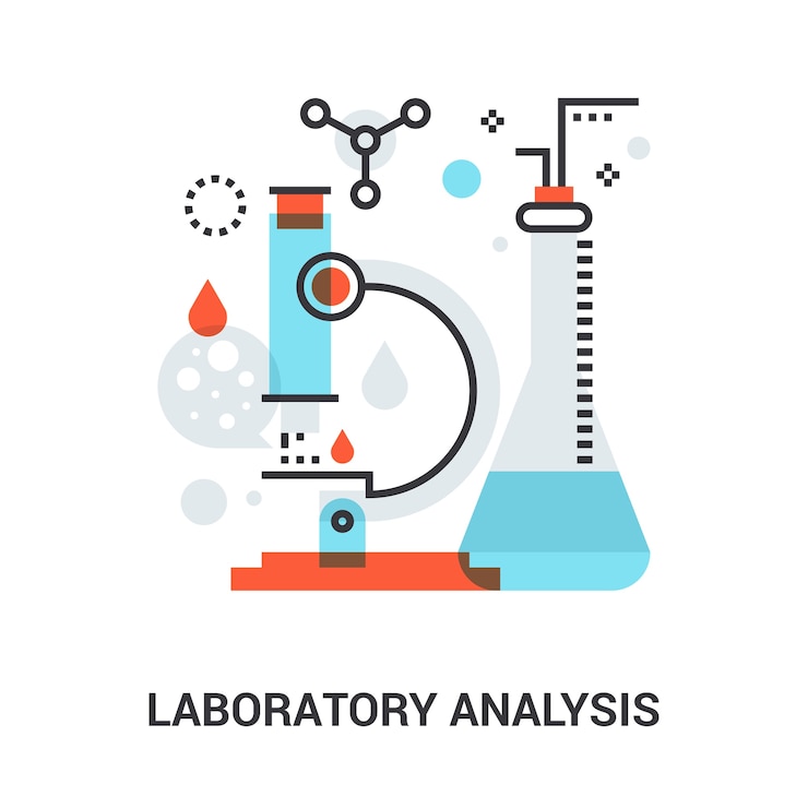 Vector laboratory analysis concept