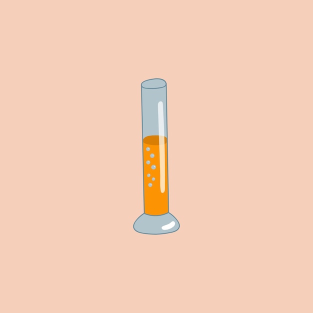 Vector laboratory chemical test tube