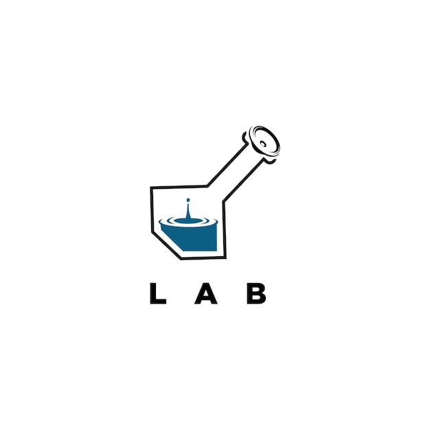 laboratory design vector logo creative