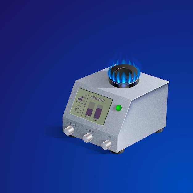 Laboratory devices Chemistry Laboratory burner Vector illustration