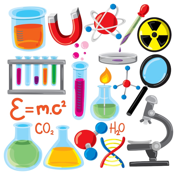 Vector laboratory equipment illustration