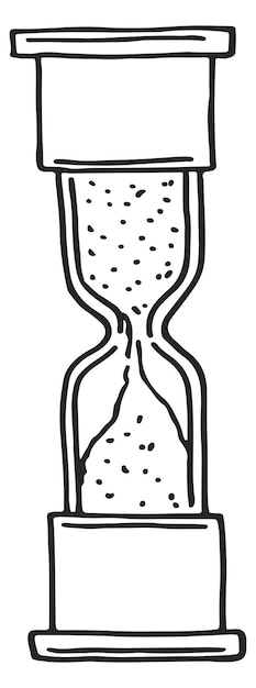 Laboratory hourglass clock icon Experiment time symbol