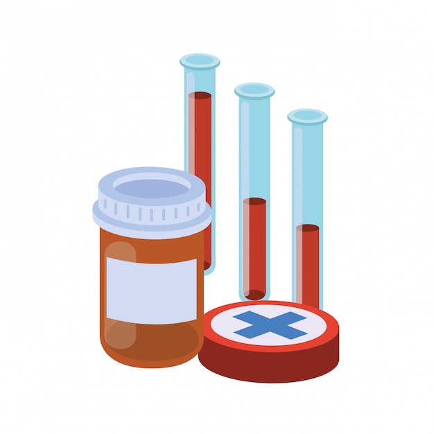 Vector laboratory instruments with medicines isolated