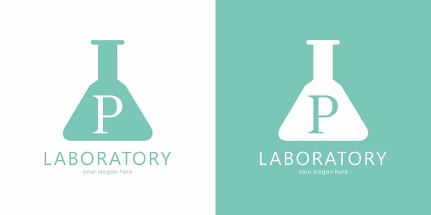 Design del logo del laboratorio con la lettera p