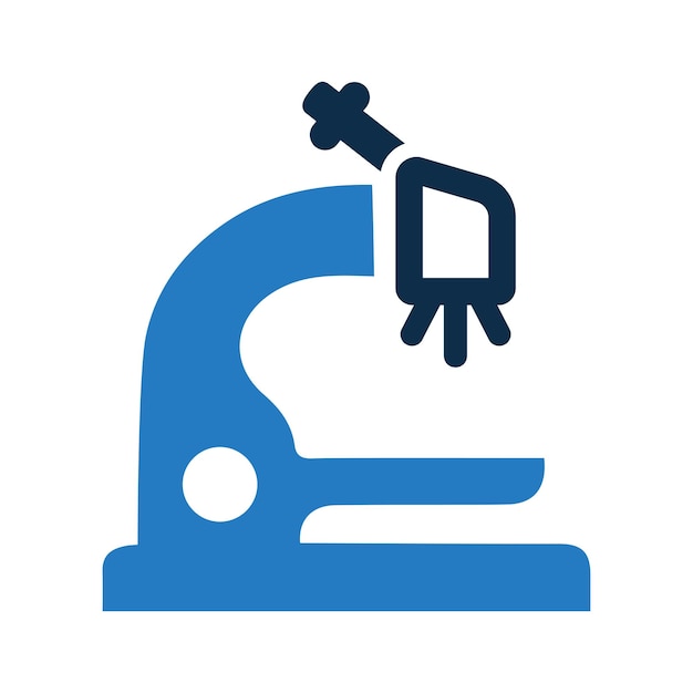 Laboratory microbiology microscope icon Simple color vector