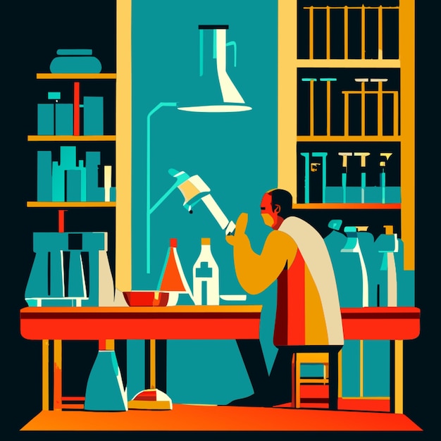 Laboratory no bg vector illustration cartoon