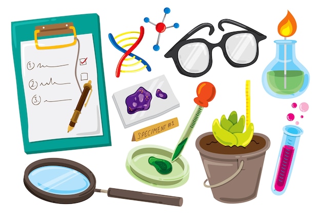 Laboratory related object illustration