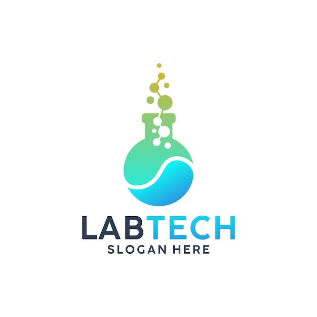 Vettore laboratorio, tecnologia, ispirazione per il design del logo