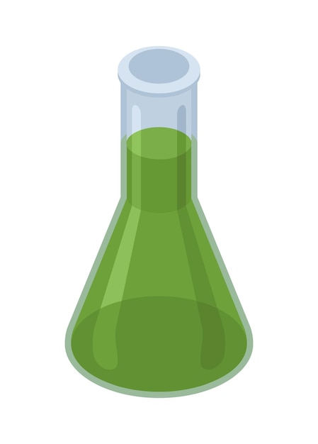 Laboratory test tube Simple flat illustration
