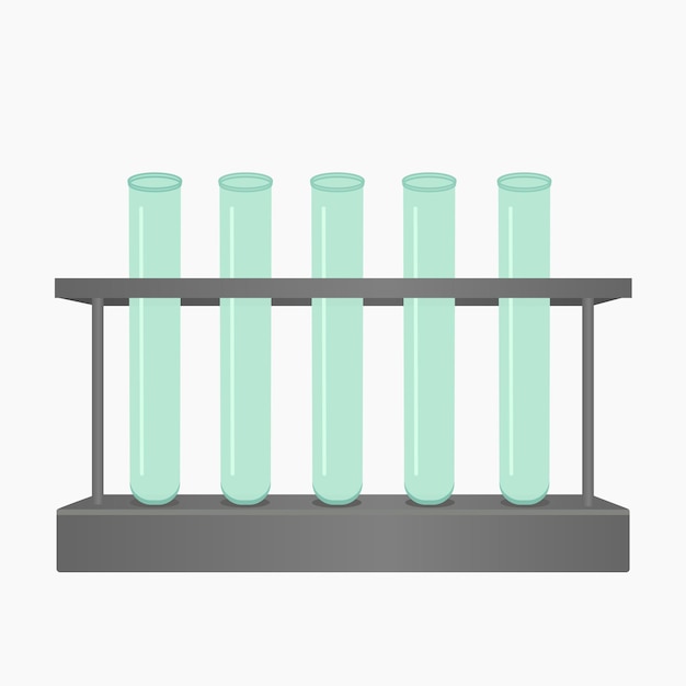 스탠드에 있는 실험실 테스트 튜브