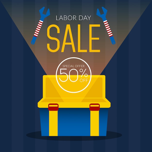 Laborday sale illustration