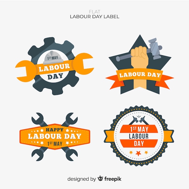 Labour day badge collection