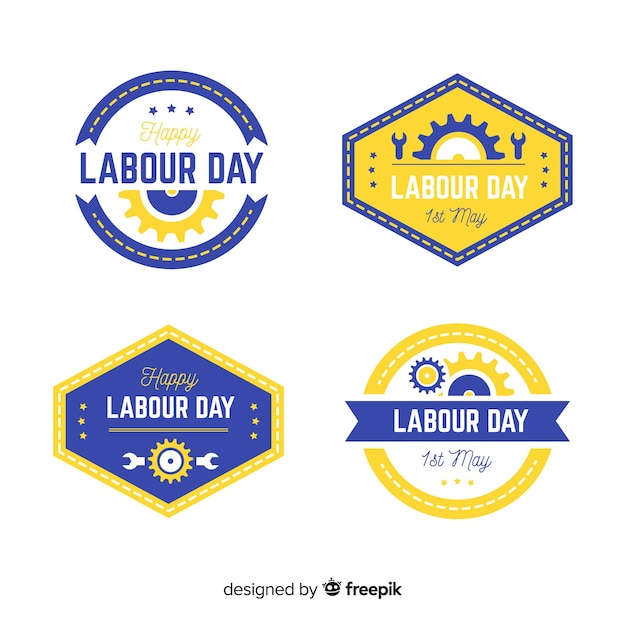 Labour day badge collection