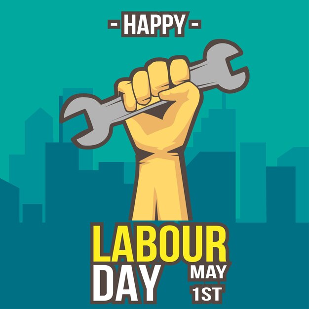 Labour day banner template