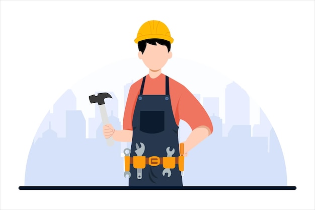 Vector labour day flat design