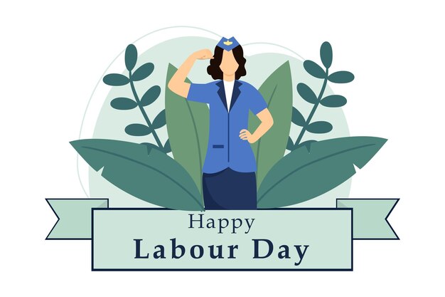 Vector labour day flat design