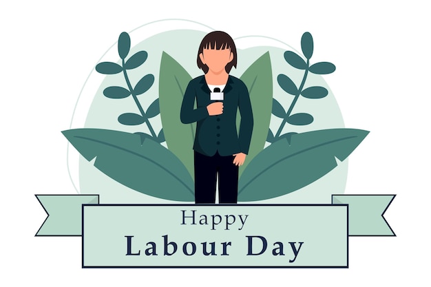 Labour day flat design