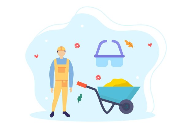 labour day flat illustration design
