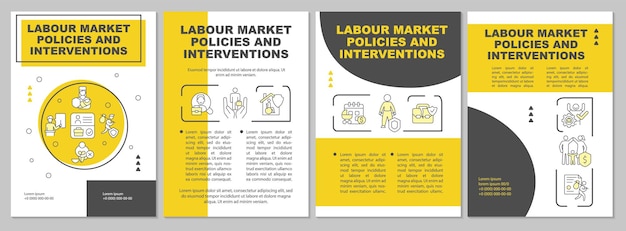 Шаблон желтой брошюры о политике и вмешательствах на рынке труда