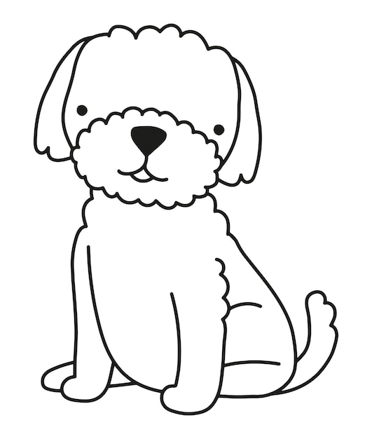 Labradoodle hond vectorillustratie