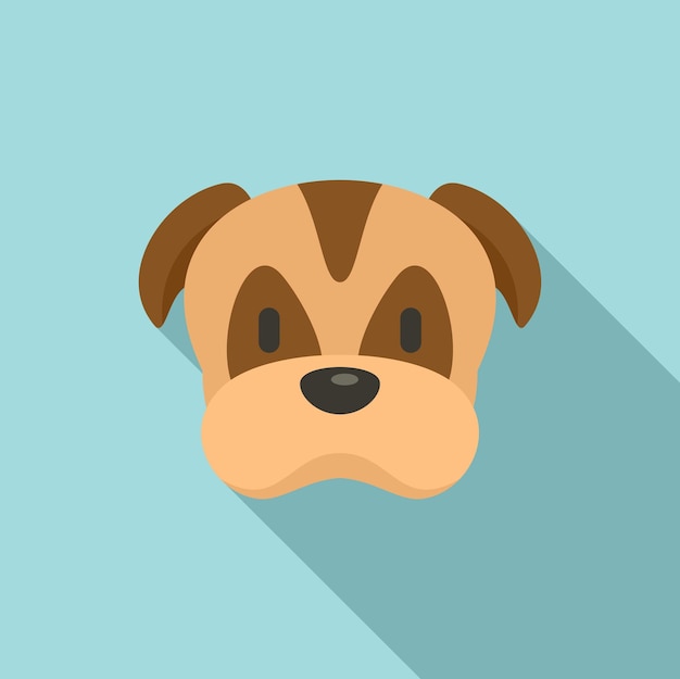 래브라도 강아지 아이콘 웹 디자인을 위한 래브라도 강아지 벡터 아이콘의 평면 그림