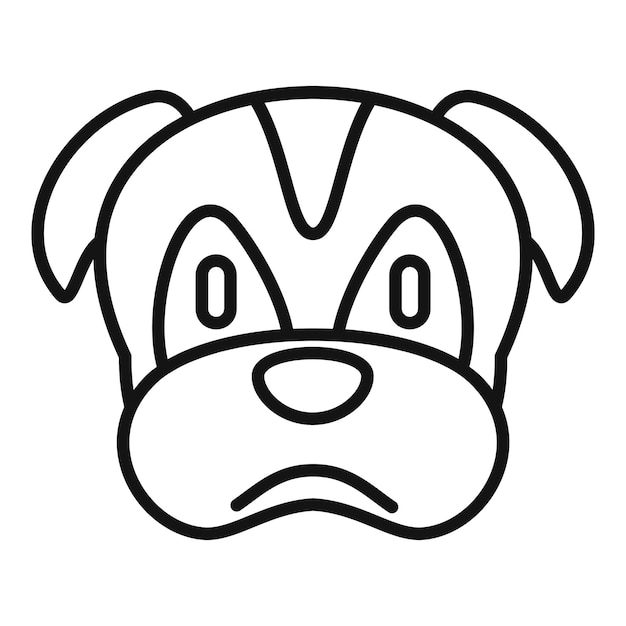 Vector labrador dog icon outline labrador dog vector icon for web design isolated on white background