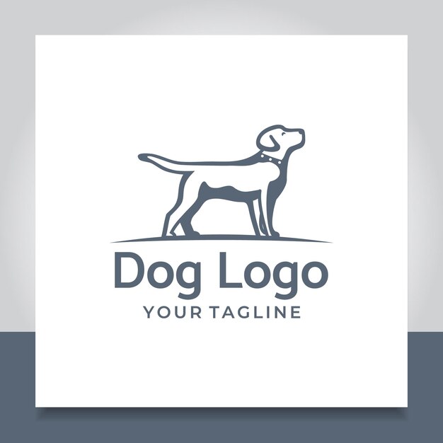 Illustrazione del design del logo del cane labrador