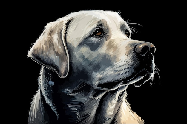 Vettore desing dell'illustrazione di vettore del cane di labrador